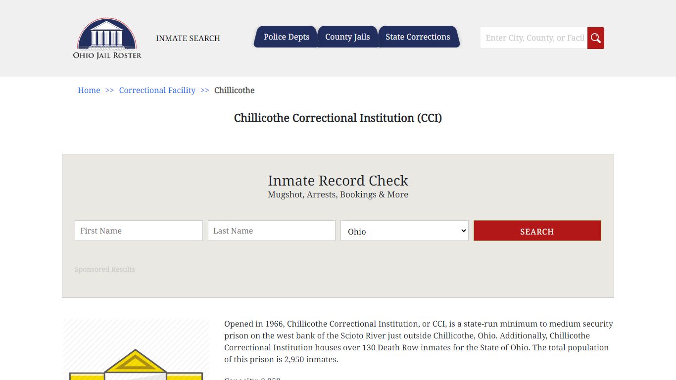 Chillicothe Correctional Institution (CCI) | Jail Roster Search